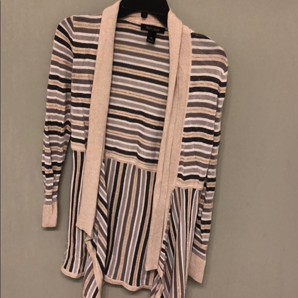 White House black market striped cardigan